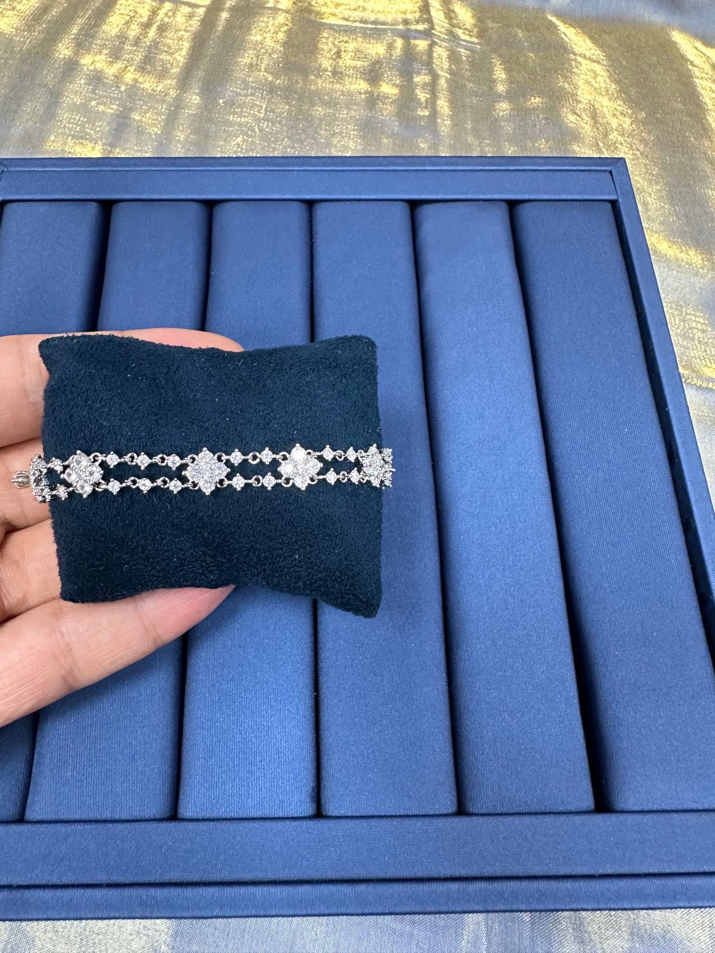 APM Monaco Double Row Diamond Bracelet